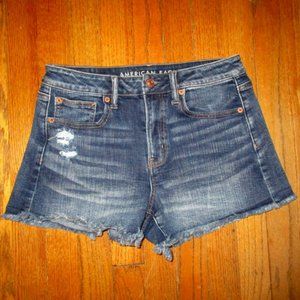 AMERICAN EAGLE Hi-Rise Festival Midi Jean Shorts
